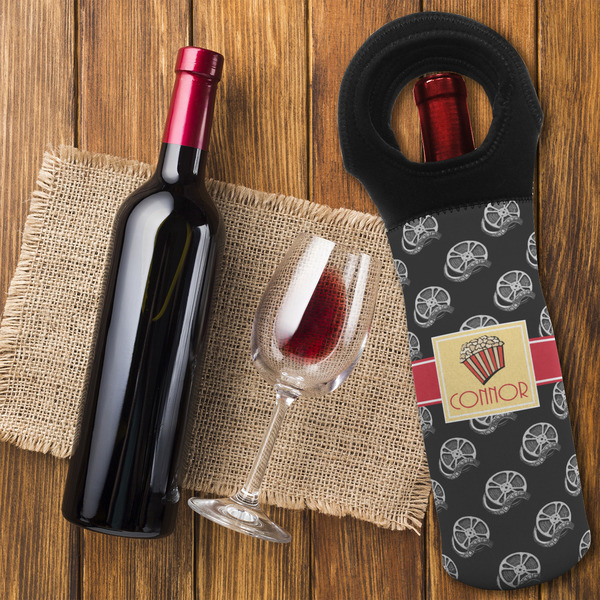 Movie Theater Wine Tote Bag - FLATLAY