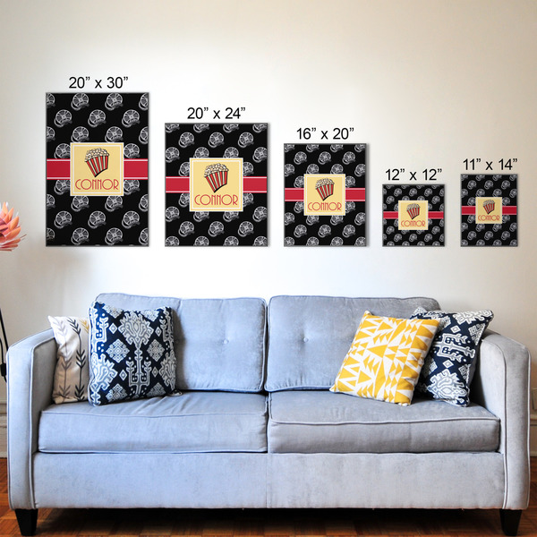 Movie Theater Wood Prints - Size Comparison