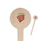 Movie Theater Wooden 4" Food Pick - Round - Closeup