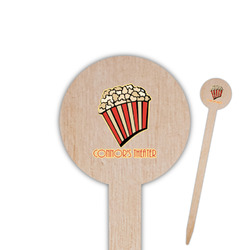 Movie Theater 6" Round Wooden Food Picks - Double Sided (Personalized)