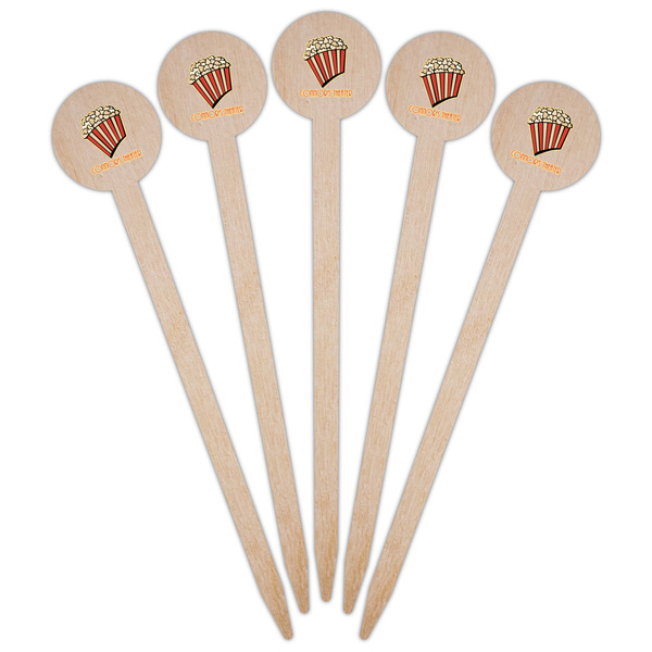 Movie Theater Wooden 6" Food Pick - Round - Fan View