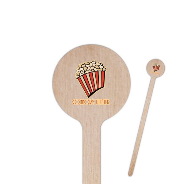 Custom Movie Theater Round Wooden Stir Sticks (Personalized)