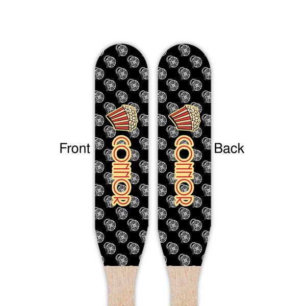 Movie Theater Wooden Food Pick - Paddle - Double Sided - Front & Back