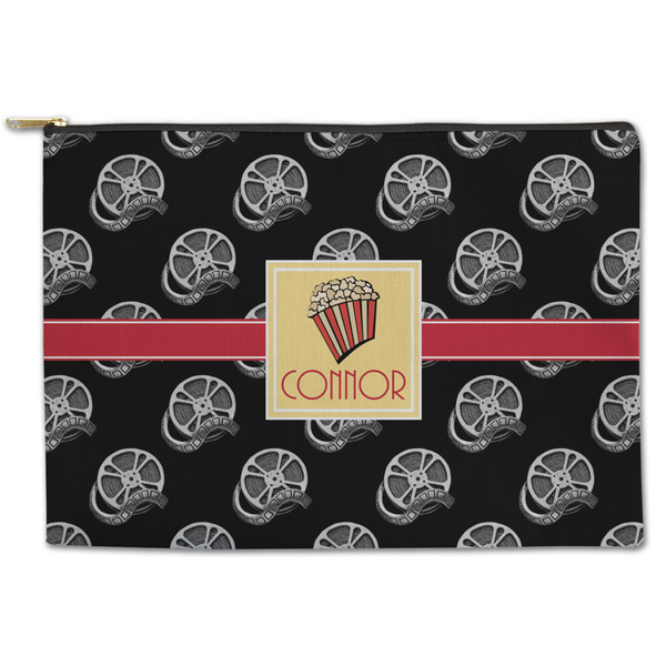 Custom Movie Theater Zipper Pouch - Large - 12.5"x8.5" w/ Name or Text