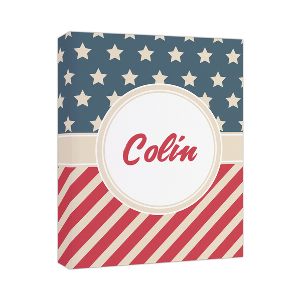Custom Stars and Stripes Canvas Print - 11x14 (Personalized)