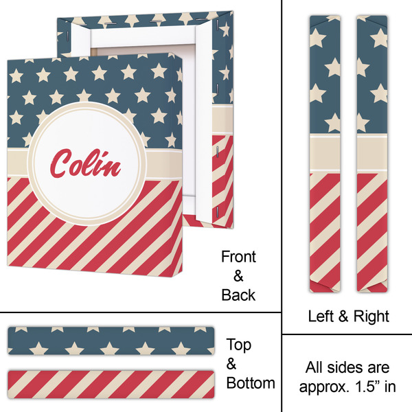 Stars and Stripes 11x14 - Canvas Print - Approval
