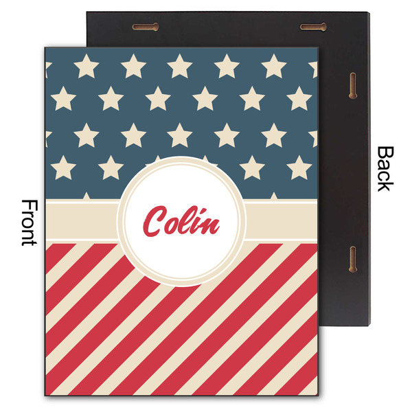 Stars and Stripes 11x14 Wood Print - Front & Back View