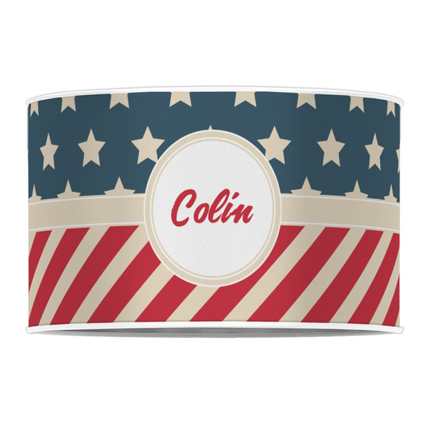 Stars and Stripes 12" Drum Lampshade - FRONT (Poly Film)