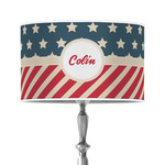 Stars and Stripes 12" Drum Lamp Shade - Poly-film (Personalized)