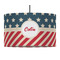 Stars and Stripes 12" Drum Pendant Lamp - Fabric (Personalized)