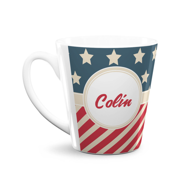 Stars and Stripes 12 Oz Latte Mug - Front