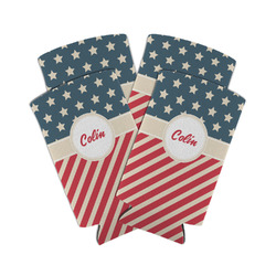 Stars and Stripes Can Cooler (tall 12 oz) - Set of 4 (Personalized)