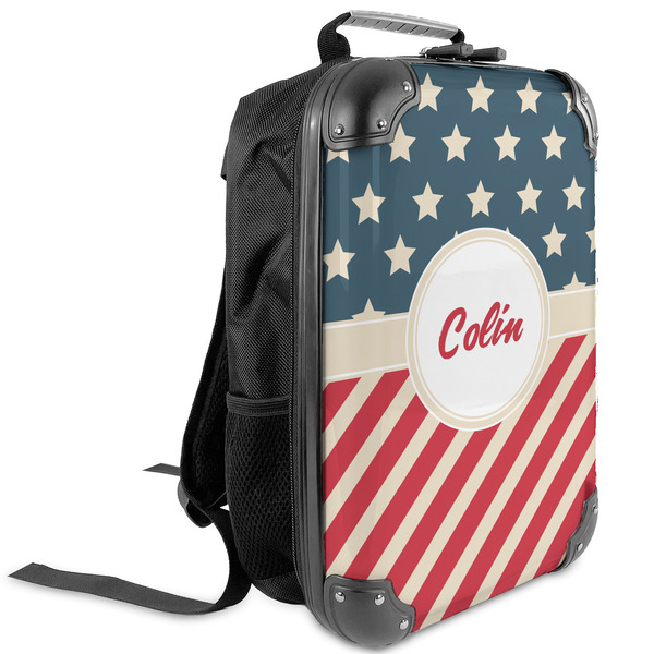Custom Stars and Stripes Kids Hard Shell Backpack (Personalized)