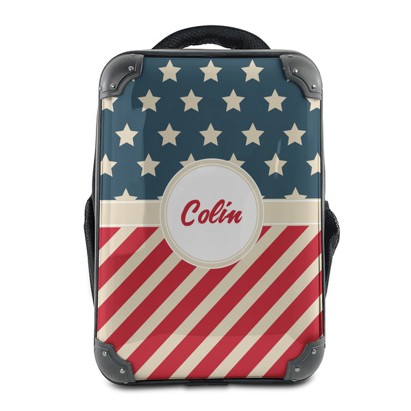 Custom Stars and Stripes 15" Hard Shell Backpack (Personalized)