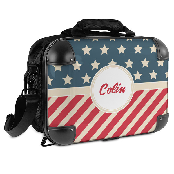 Custom Stars and Stripes Hard Shell Briefcase (Personalized)