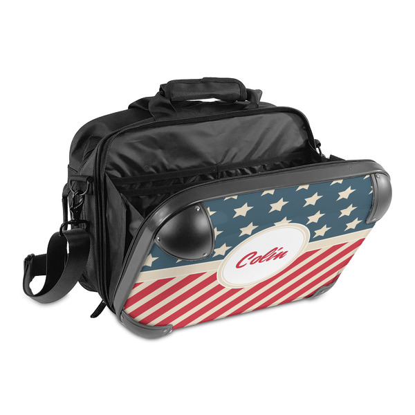 Stars and Stripes 15" Hard Shell Briefcase - Open