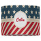 Stars and Stripes 16" Drum Lampshade - FRONT (Fabric)