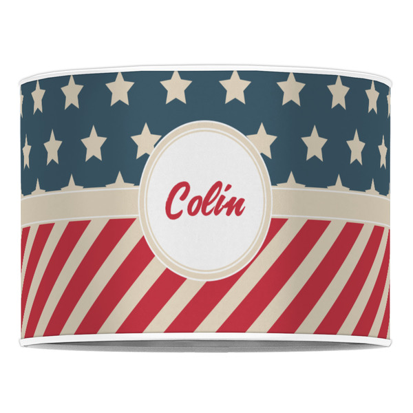 Stars and Stripes 16" Drum Lampshade - FRONT (Poly Film)