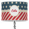 Stars and Stripes 16" Drum Lampshade - ON STAND (Poly Film)