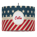 Stars and Stripes 16" Drum Pendant Lamp - Fabric (Personalized)