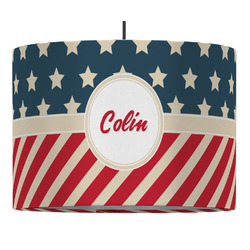 Stars and Stripes Drum Pendant Lamp (Personalized)