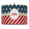Stars and Stripes 16" Drum Pendant Lamp - Fabric (Personalized)