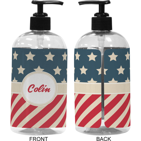 Stars and Stripes 16 oz Plastic Liquid Dispenser (Approval)