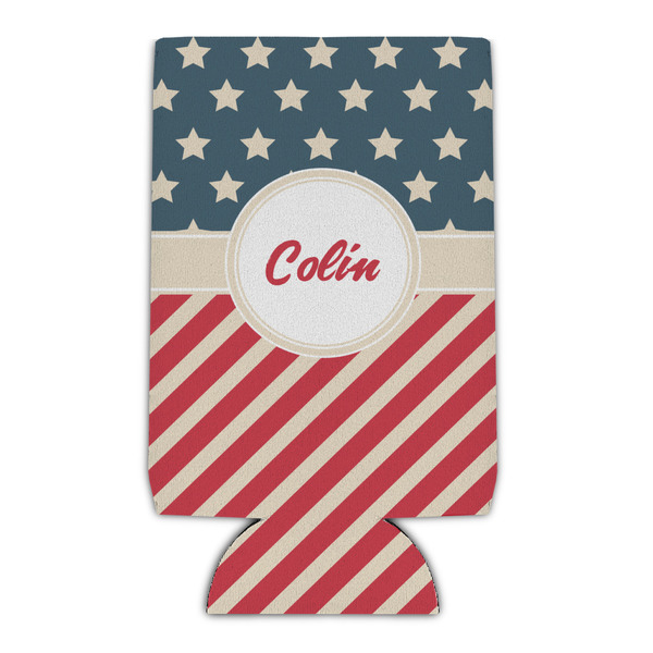 Custom Stars and Stripes Can Cooler (16 oz) (Personalized)