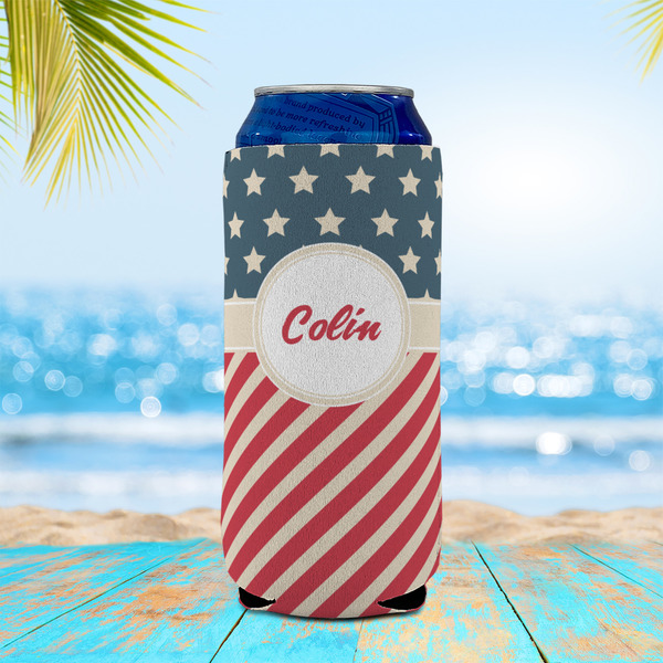 Stars and Stripes 16oz Can Sleeve - LIFESTYLE