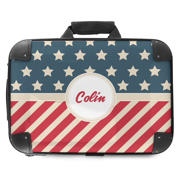 Custom Stars and Stripes Hard Shell Briefcase - 18" (Personalized)