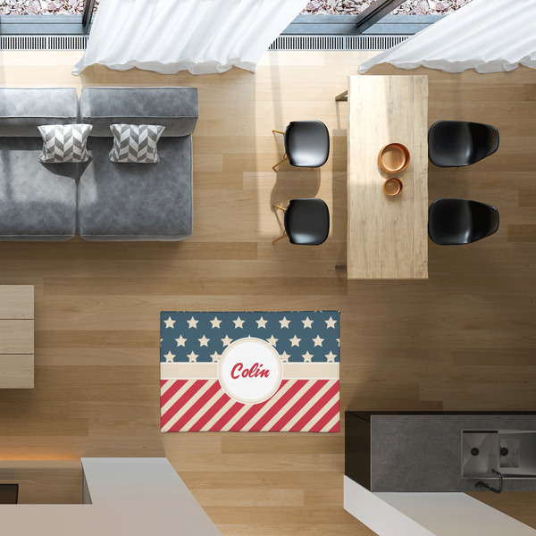 Stars and Stripes 2'x3' Indoor Area Rugs - IN CONTEXT