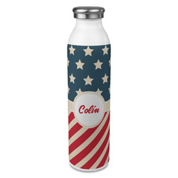 Stars and Stripes 20oz Stainless Steel Water Bottle - Full Print (Personalized)