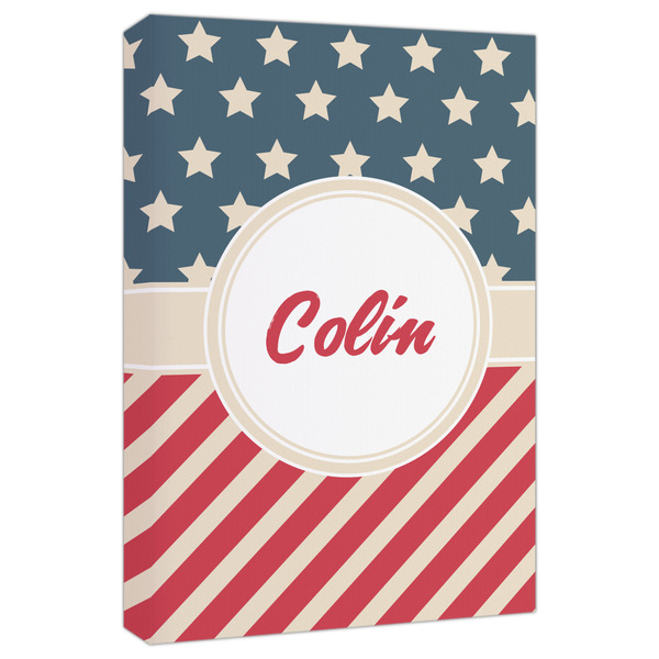 Custom Stars and Stripes Canvas Print - 20x30 (Personalized)