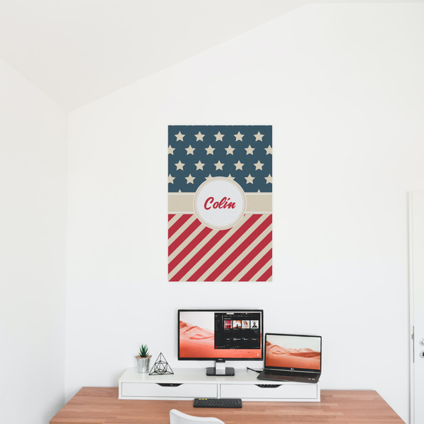 Stars and Stripes 20x30 - Matte Poster - On the Wall