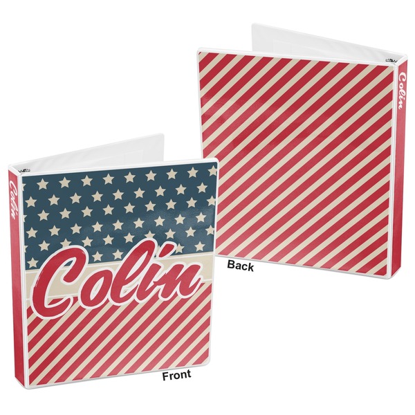 Stars and Stripes 3-Ring Binder Front and Back