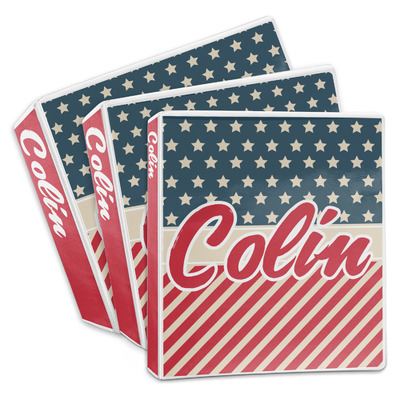 Stars and Stripes 3-Ring Binder (Personalized)