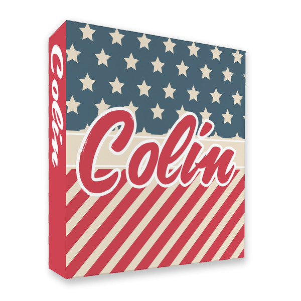 Custom Stars and Stripes 3 Ring Binder - Full Wrap - 2" (Personalized)