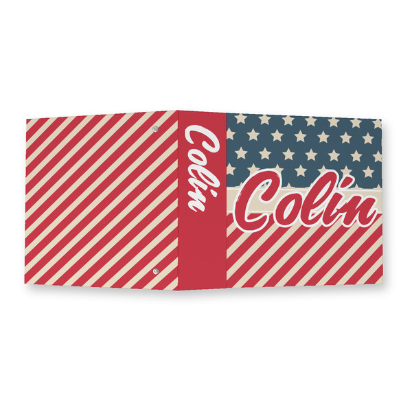 Stars and Stripes 3 Ring Binders - Full Wrap - 2" - OPEN OUTSIDE