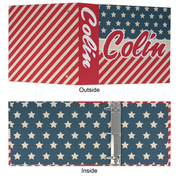 Stars and Stripes 3 Ring Binders - Full Wrap - 3" - APPROVAL
