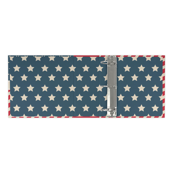 Stars and Stripes 3 Ring Binders - Full Wrap - 3" - OPEN INSIDE
