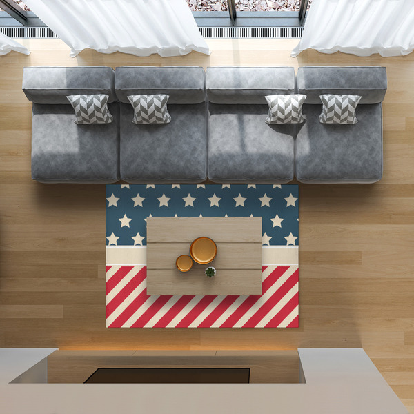 Stars and Stripes 5'x7' Indoor Area Rugs - IN CONTEXT