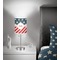 Stars and Stripes 7 inch drum lamp shade - in room