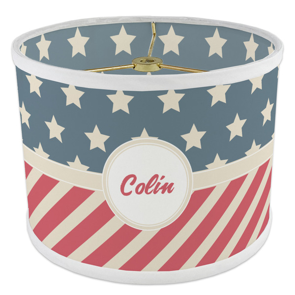 Stars and Stripes 8" Drum Lampshade - ANGLE Poly-Film