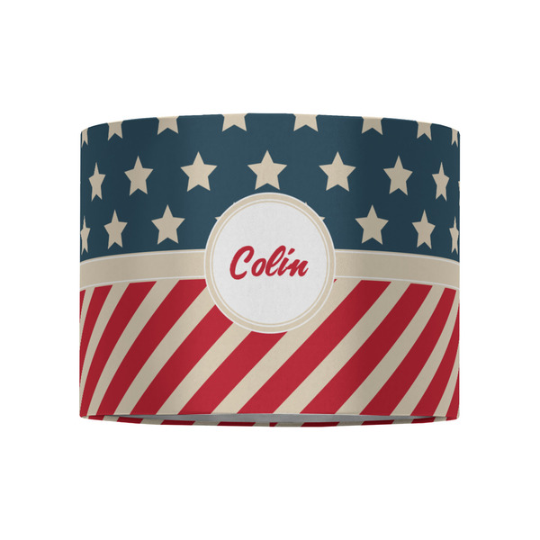 Stars and Stripes 8" Drum Lampshade - FRONT (Fabric)
