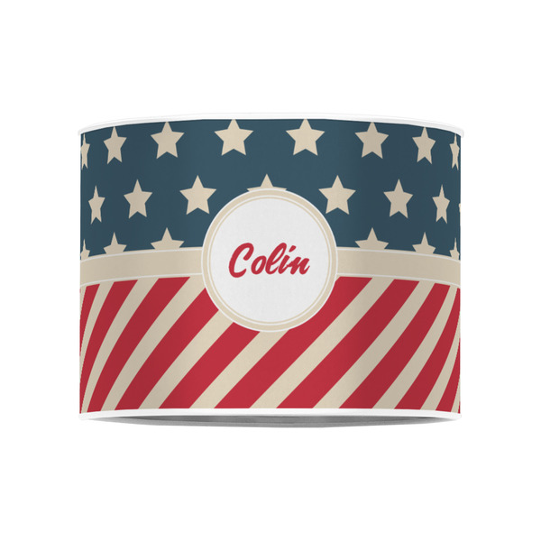 Stars and Stripes 8" Drum Lampshade - FRONT (Poly Film)