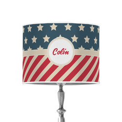 Stars and Stripes 8" Drum Lamp Shade - Poly-film (Personalized)