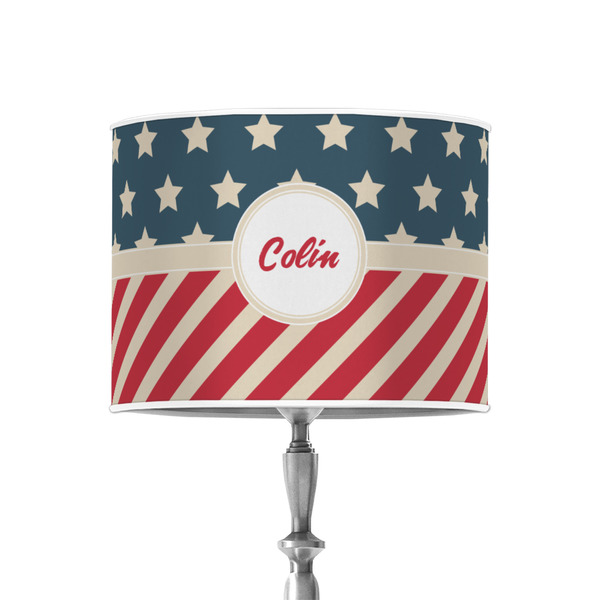 Custom Stars and Stripes 8" Drum Lamp Shade - Poly-film (Personalized)