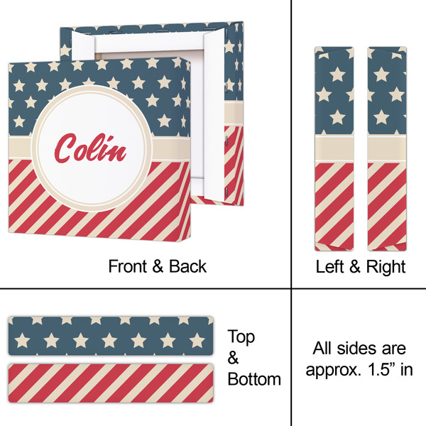 Stars and Stripes 8x8 - Canvas Print - Approval