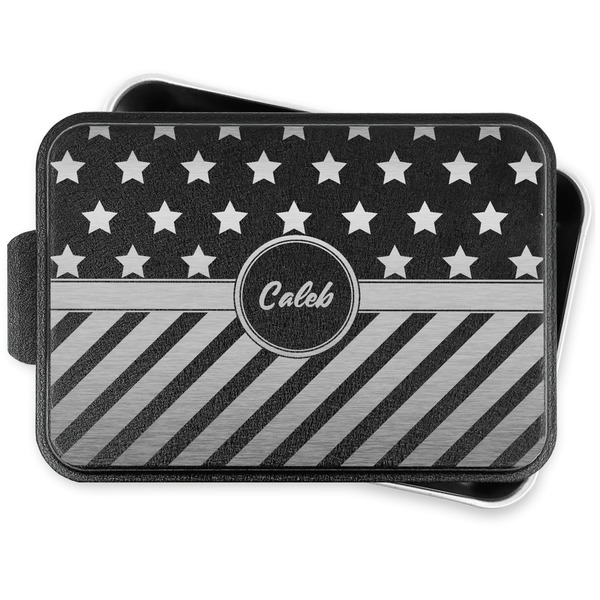 Custom Stars and Stripes Aluminum Baking Pan with Lid (Personalized)