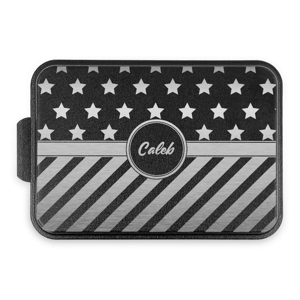 Stars and Stripes Aluminum Baking Pan - Black Lid - FRONT